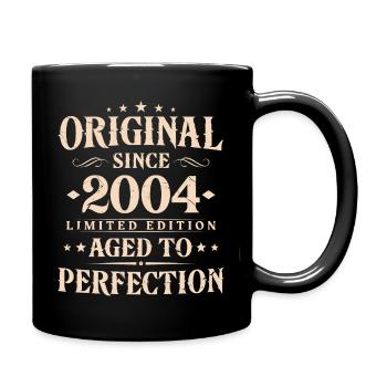 Original seit 2004 Jahrgang Geburtstag Geschenk - Tasse einfarbig - Schwarz - Rechts