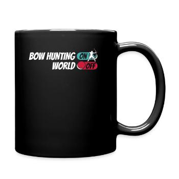 Bogenjagd Bogenjäger Bow Hunting On World Off - Tasse einfarbig - Schwarz - Rechts