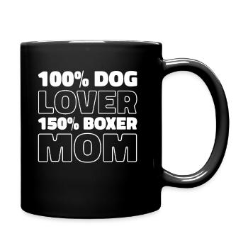 Boxer Hund Deutscher Boxer - Tasse einfarbig - Schwarz - Rechts