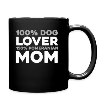 Pomeranian - Full Colour Mug - black - Right