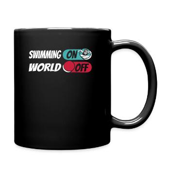 Nageurs nageurs nageant sur World Off - Mug uni - noir - Droite