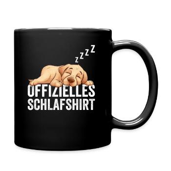 Offizielles Schlafshirt - Tasse einfarbig - Schwarz - Rechts