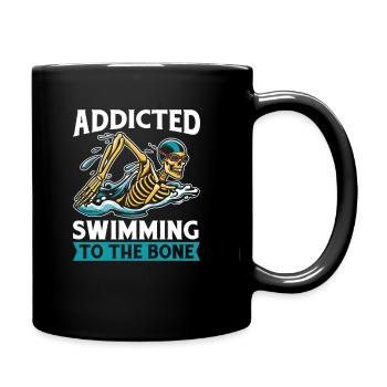 Flotteur de natation squelette - Mug uni - noir - Droite