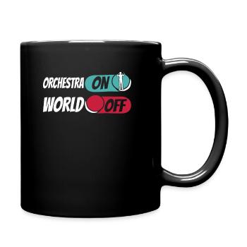 Orchester Orchestra On World Off - Tasse einfarbig - Schwarz - Rechts