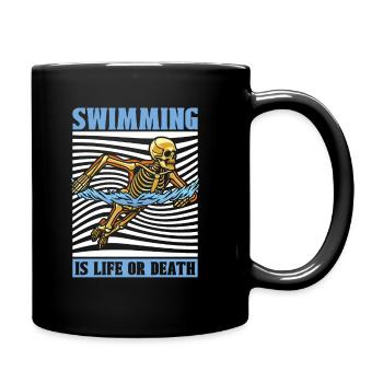 Flotteur de natation Skeleton - Mug uni - noir - Droite