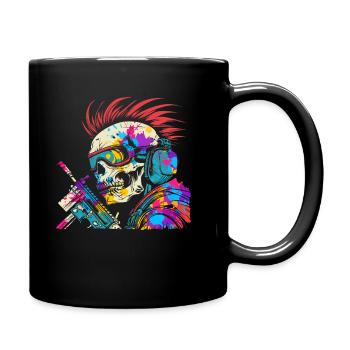 Paintball Schädel Iroquois - Tasse einfarbig - Schwarz - Rechts