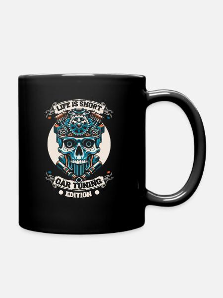 Schrauber Tuning Tuner Schädel - Tasse einfarbig - Schwarz