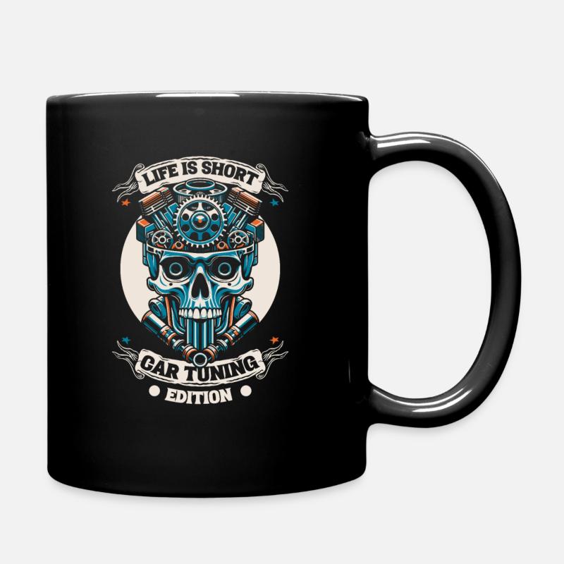 Schrauber Tuning Tuner Schädel - Tasse einfarbig - Schwarz