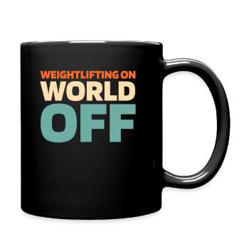 Gewichtheben Gewichtheber - Tasse einfarbig - Schwarz - Rechts