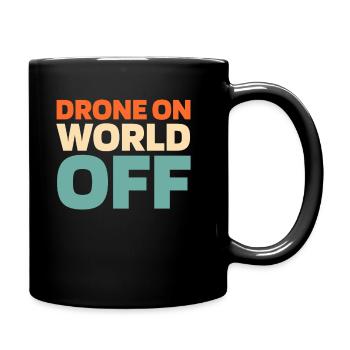 Drone quadricoptère Drone sur World Off - Mug uni - noir - Droite