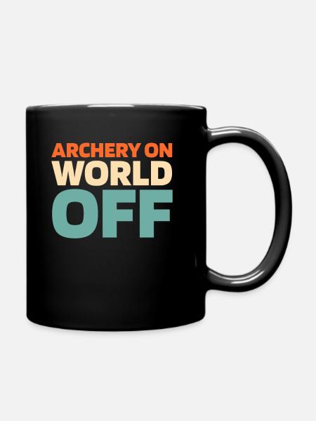 Bogenschießen Bogensport Bogenschütze - Tasse einfarbig - Schwarz