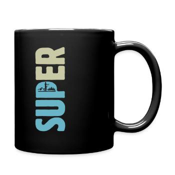 SUPER, Stand up paddling, SUP - Tasse einfarbig - Schwarz - Rechts