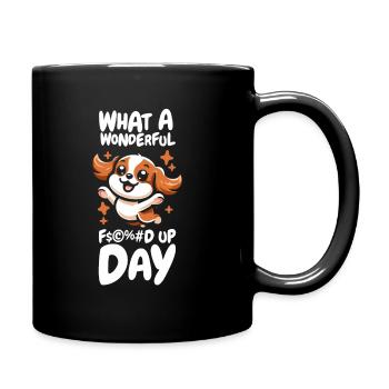 King Charles Cavalier Drôle Fucked Up Day - Mug uni - noir - Droite