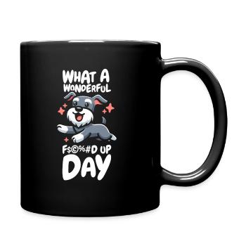 Schnauzer Chien Drôle Fucked Up Day - Mug uni - noir - Droite