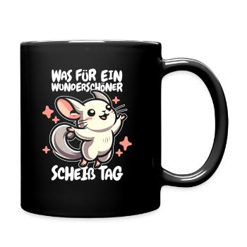 Chinchilla Funny Please Keep Your Mouth Shut - Full Colour Mug - black - Right
