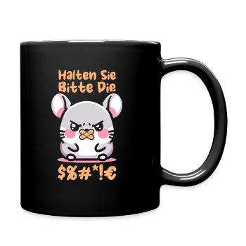 Chinchilla Halten Sie Bitte Die Fresse - Tasse einfarbig - Schwarz - Rechts