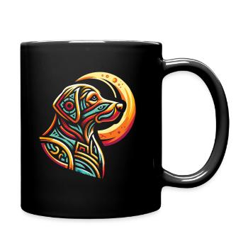 Labrador Moon Phases - Tasse einfarbig - Schwarz - Rechts
