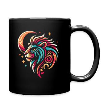 Phases de la Lune du Lion - Mug uni - noir - Droite