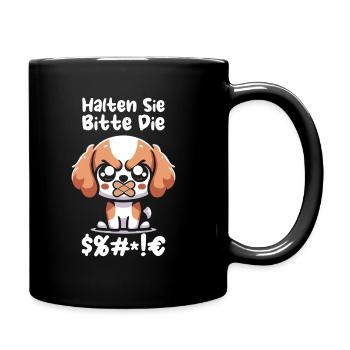 King Charles Cavalier - Tasse einfarbig - Schwarz - Rechts