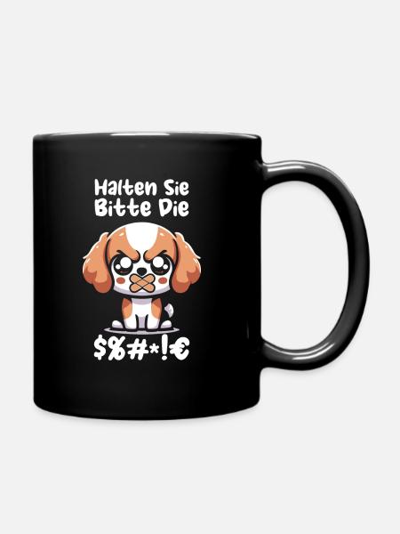King Charles Cavalier - Tasse einfarbig - Schwarz