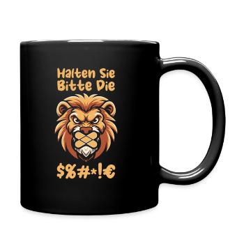 Lion, s’il te plaît, tais-toi - Mug uni - noir - Droite