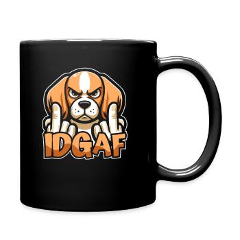 Beagle Es Ist Mir Scheißegal Idgaf - Tasse einfarbig - Schwarz - Rechts