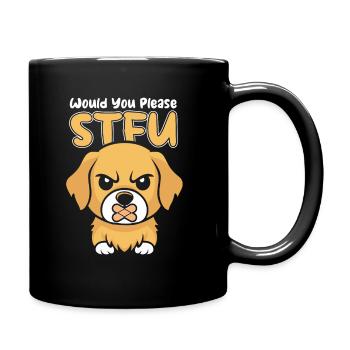 Golden Retriever Stfu Would You Please Shut Up - Tasse einfarbig - Schwarz - Rechts