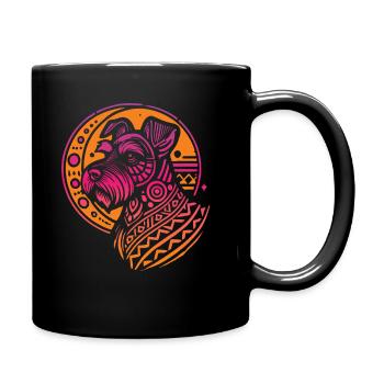 Schnauzer Tribe Moon Phases - Full Colour Mug - black - Right