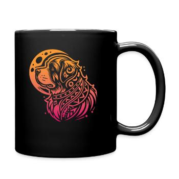 Bernhardiner Stammes Moon Phases - Tasse einfarbig - Schwarz - Rechts