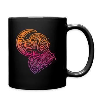 Golden Doodle Tribal Moon Phases - Full Colour Mug - black - Right
