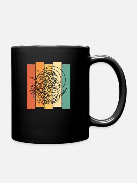 Phases de lune tribales de singe - Mug uni - noir