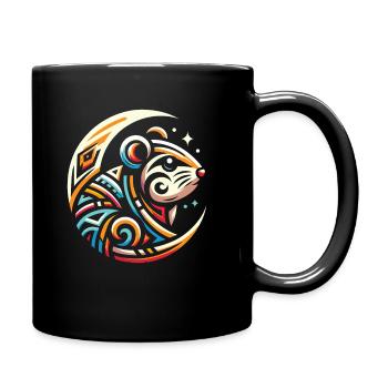 Hamster Golden Hamster Tribal Moon Phases - Full Colour Mug - black - Right