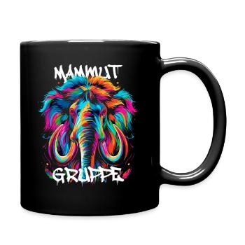 Graffiti Mammutgruppe Kindergarten Gruppentier - Tasse einfarbig - Schwarz - Rechts