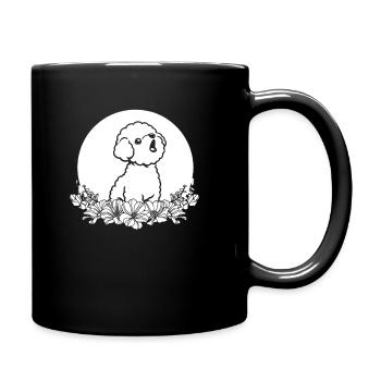 Bichon Frize Wild Floral Moon - Full Colour Mug - black - Right