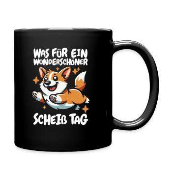 Corgi Beautiful Day - Full Colour Mug - black - Right