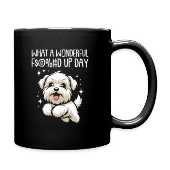 Wheaten Terrier Fucked Up Day - Full Colour Mug - black - Right