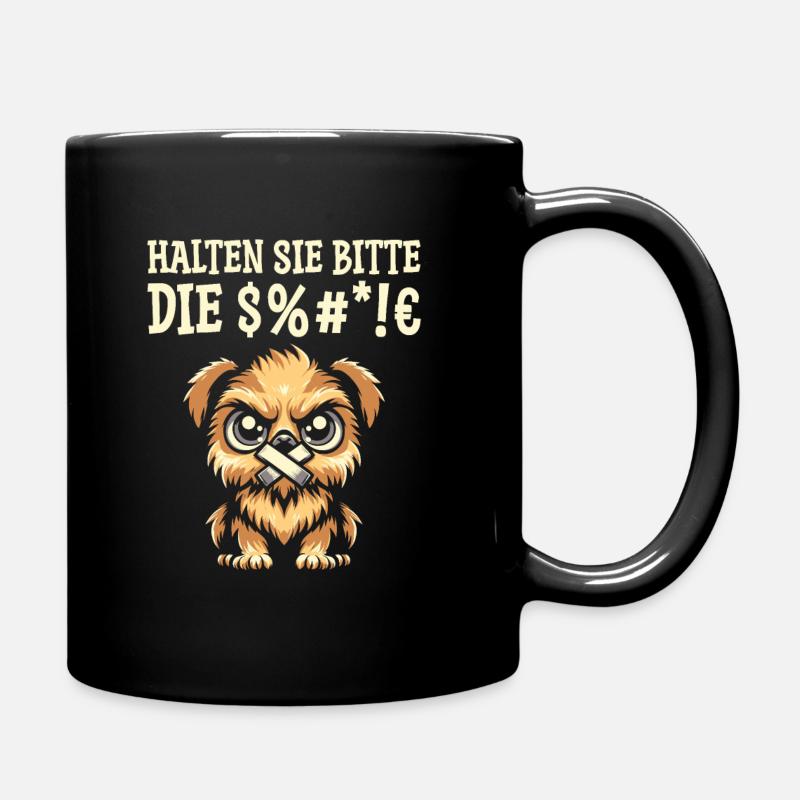 Brussels Griffon Please shut up - Full Colour Mug - black