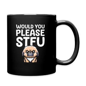 Pékinois taisez-vous s’il vous plaît taisez-vous - Mug uni - noir - Droite