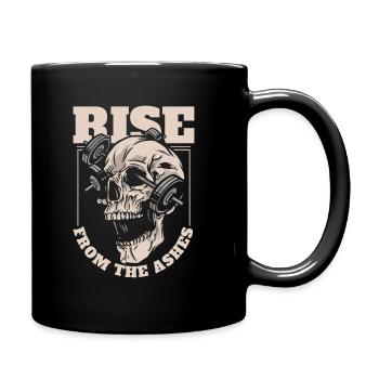 weightlifting weightlifting skull - Full Colour Mug - black - Right