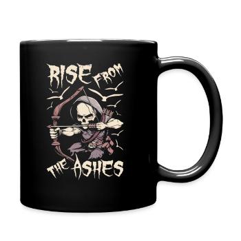 Bow Hunting Bow Hunter Skeleton - Full Colour Mug - black - Right