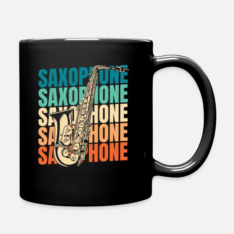 Saxophone Saxophone - Full Colour Mug - black