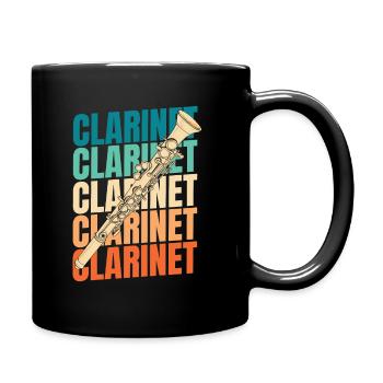 Klarinette Klarinettist - Tasse einfarbig - Schwarz - Rechts
