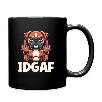 Boxer Chien Boxer Boxer Allemand Idgaf - Mug uni - noir - Droite