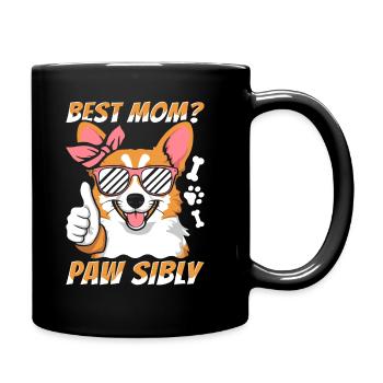 Corgi Mutter Meilleure maman Pawsibly - Mug uni - noir - Droite