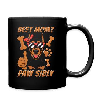Doberman Mom Best Mom Pawsibly - Full Colour Mug - black - Right