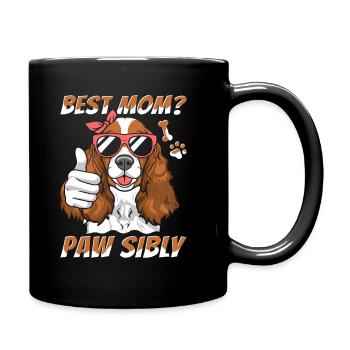 Cocker Spaniel Mutter Meilleure maman Pawsibly - Mug uni - noir - Droite