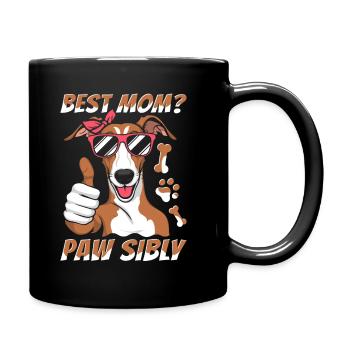 Greyhound Greyhound Mother Best Mom Pawsibly - Full Colour Mug - black - Right