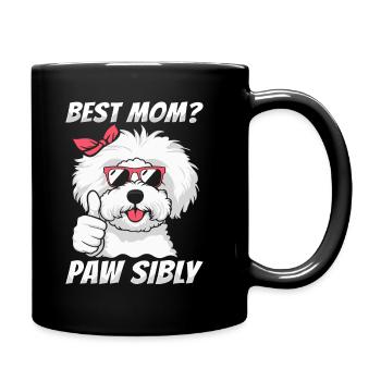 Bichon Frize Mutter Best Mom Pawsibly - Full Colour Mug - black - Right
