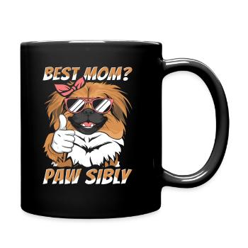 Pékinois Mutter Meilleure Maman Pawsibly - Mug uni - noir - Droite