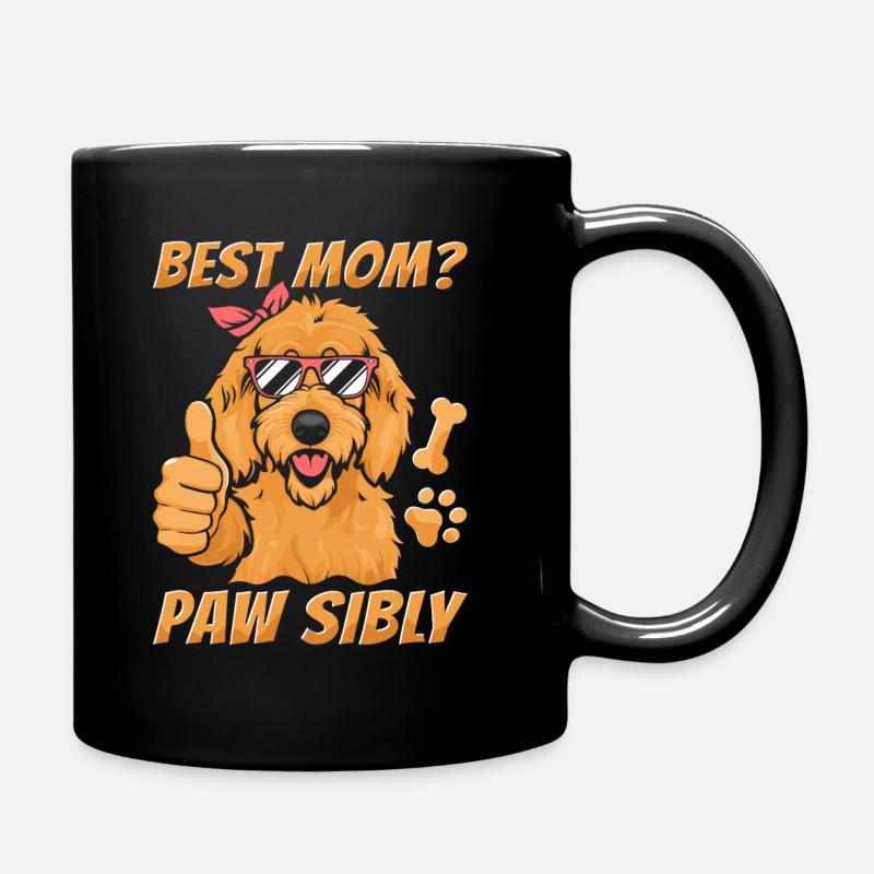 Golden Doodle Mutter Best Mom Pawsibly - Tasse einfarbig - Schwarz